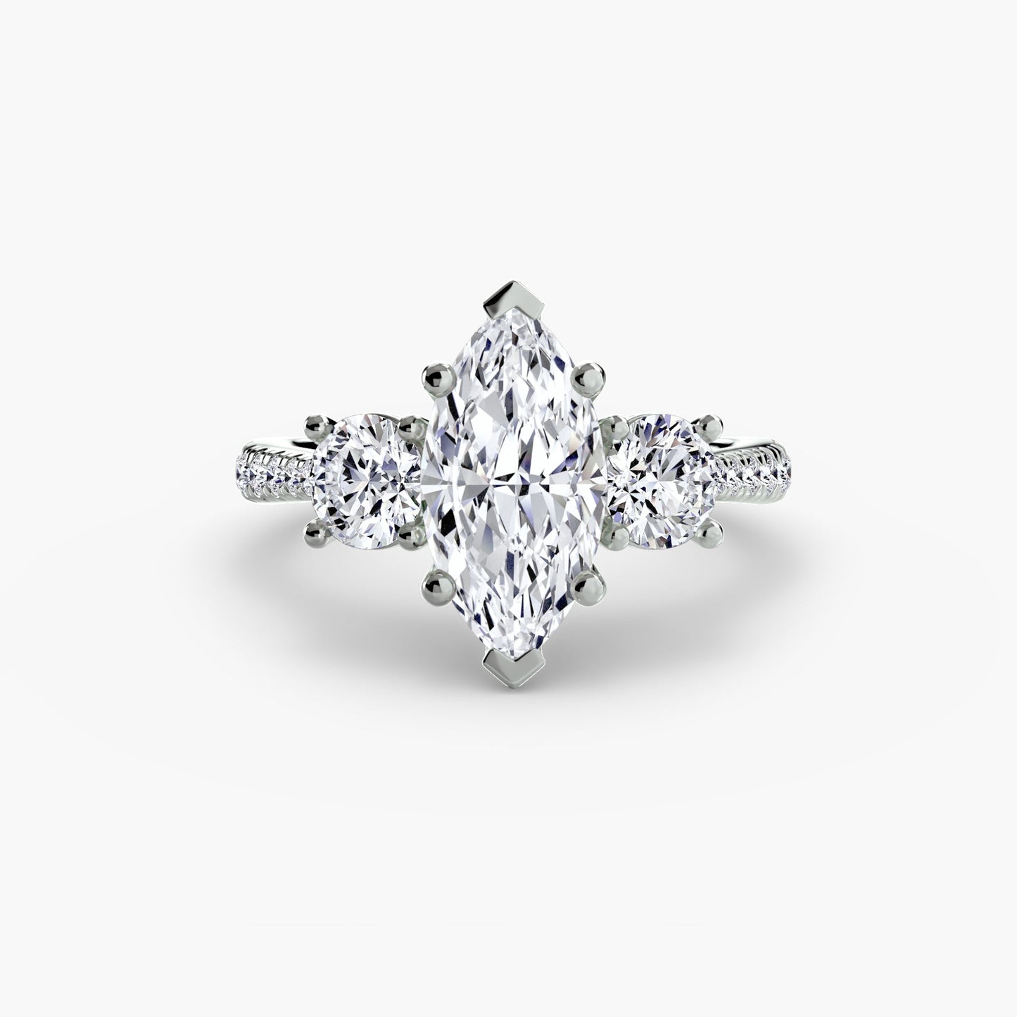 Three - Stone with Pavé Band - MIMUKA