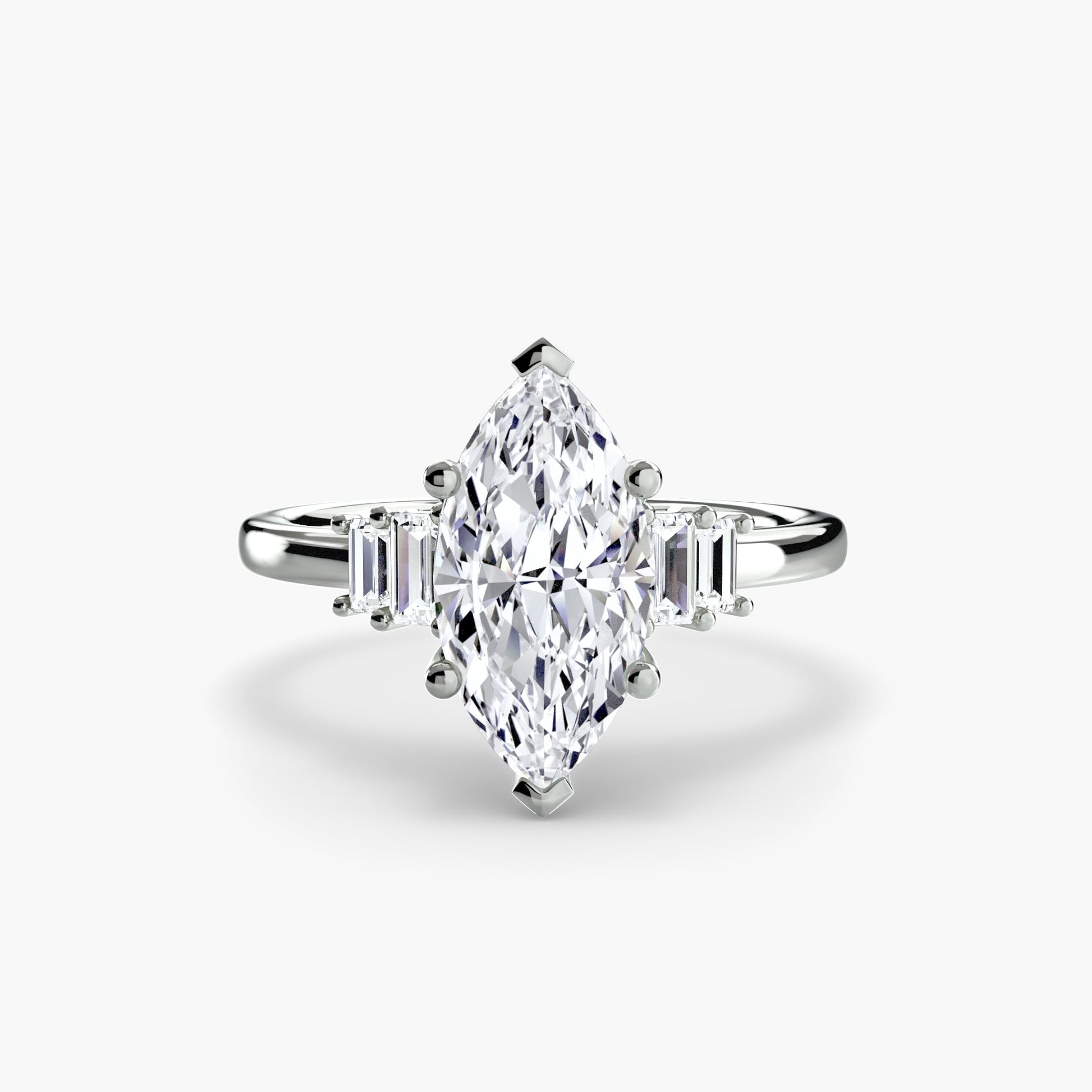 Baguette Accent Solitaire - MIMUKA