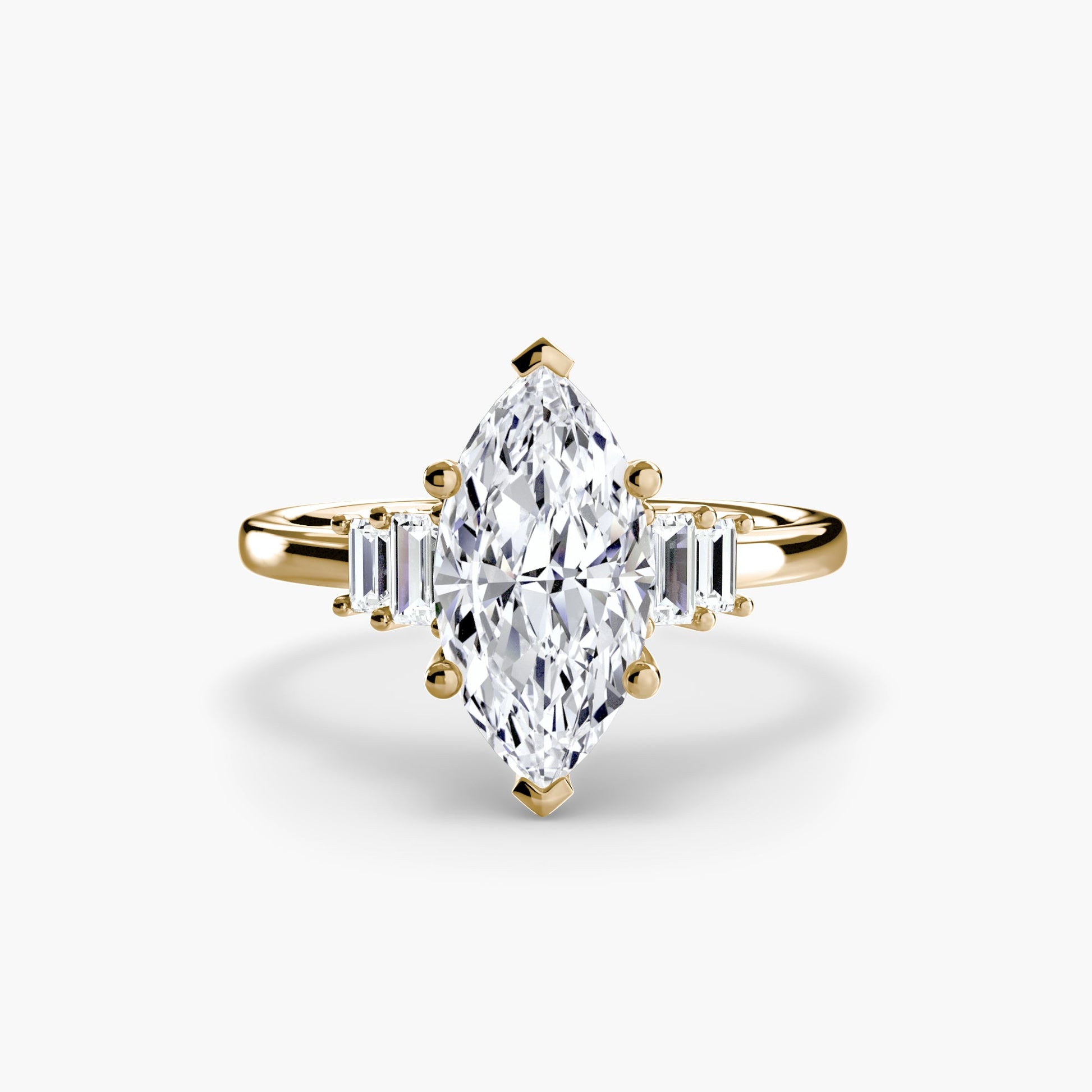 Baguette Accent Solitaire - MIMUKA