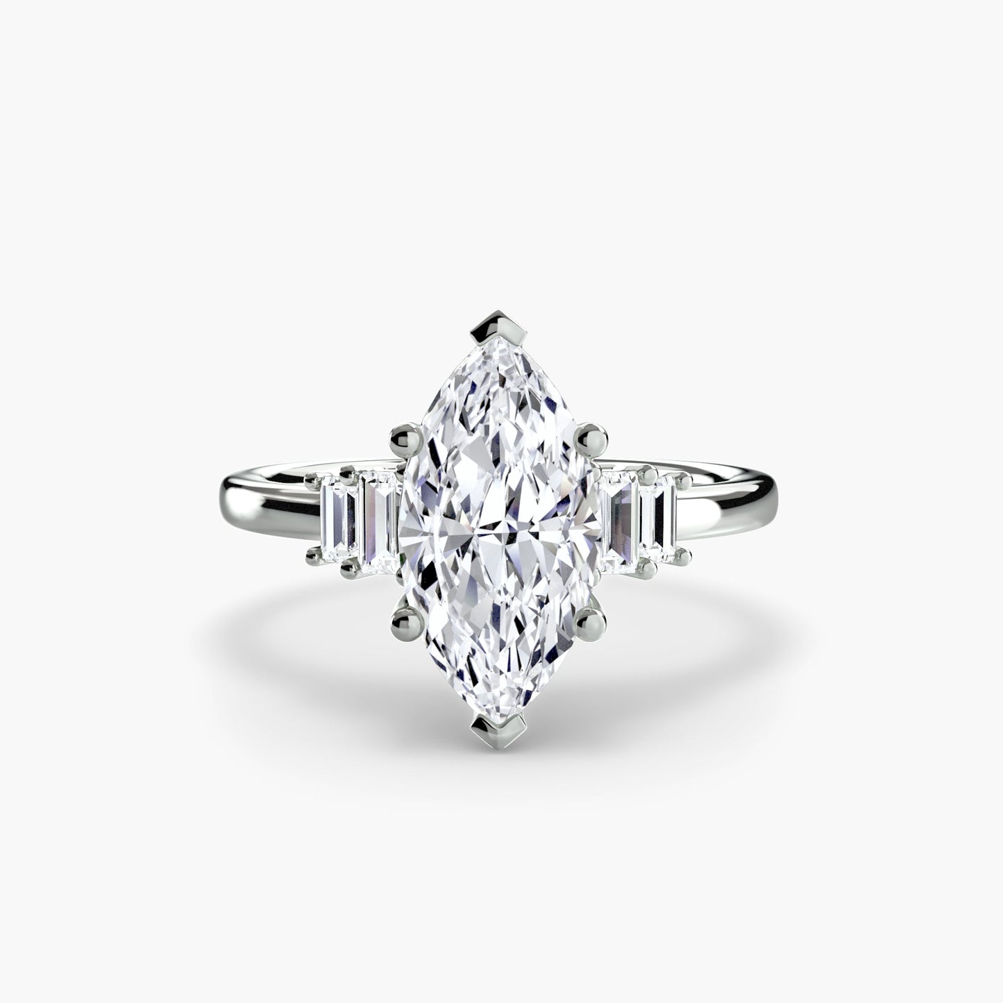 Baguette Accent Solitaire - MIMUKA