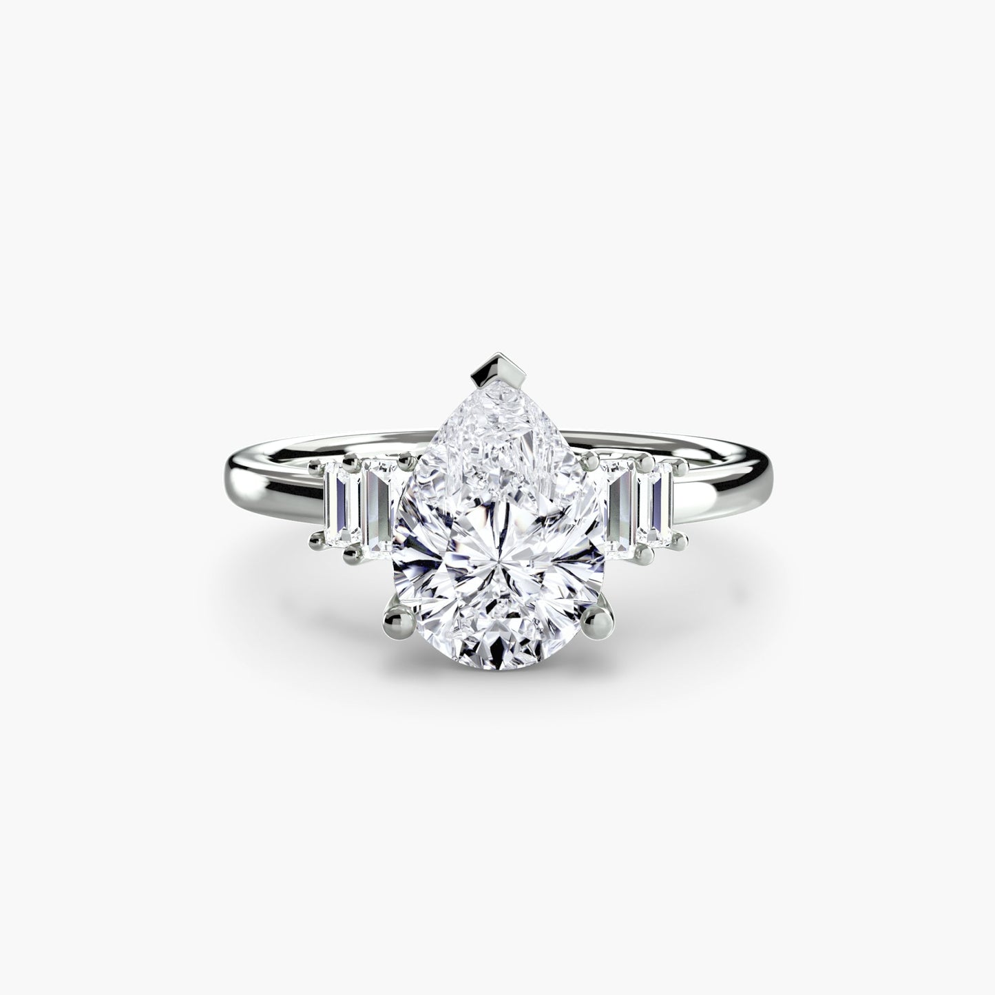 Baguette Accent Solitaire - MIMUKA