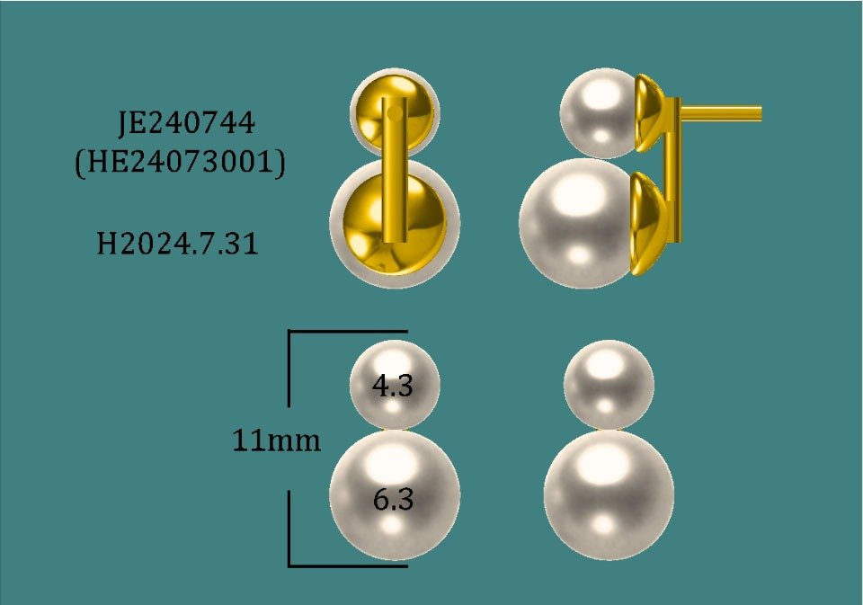 Cultured Pearl Earrings Yellow Gold 9K - MIMUKA