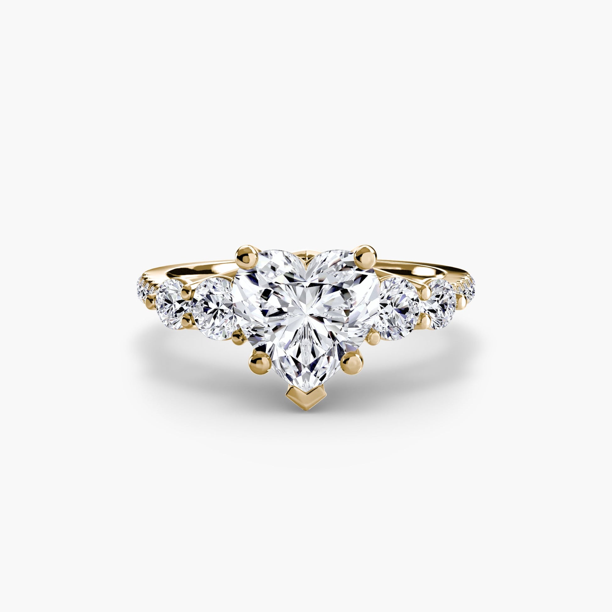 Five Stone Ring with Pavé Band - MIMUKA