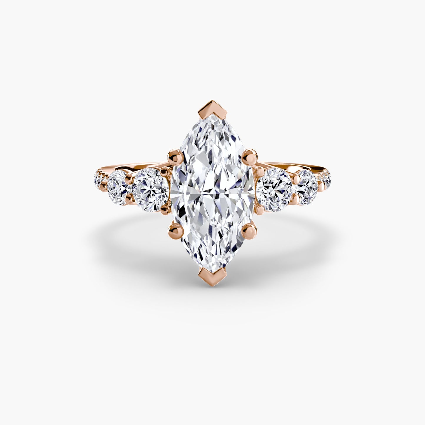 Five Stone Ring with Pavé Band - MIMUKA