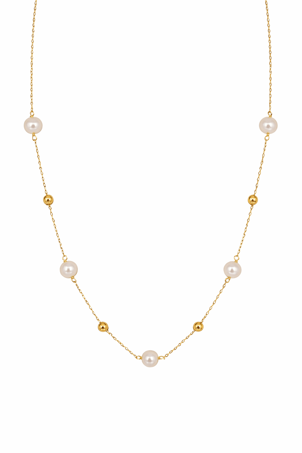 Mimuka Jewels 9K Yellow Gold & Cultured Pearl Choker Necklace – Elegant, Timeless and Sophisticated - MIMUKA