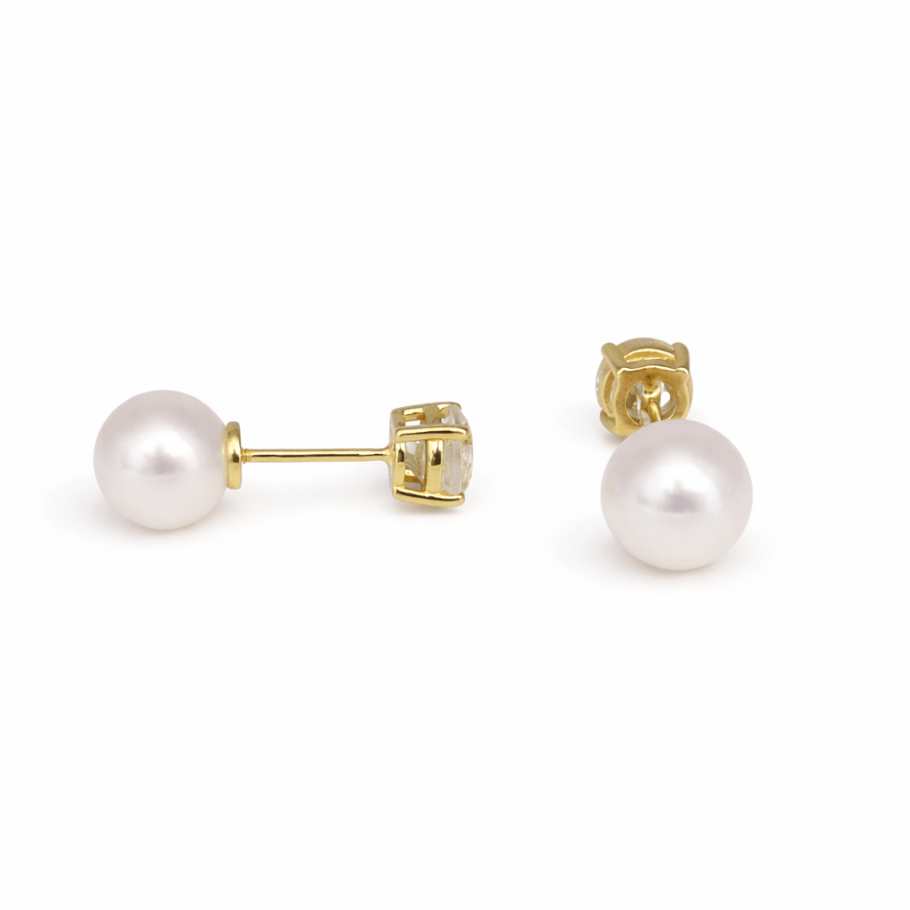 Reversible Elegance – Two Looks, One Timeless Pair - Cultured Pearl earrings stud - MIMUKA