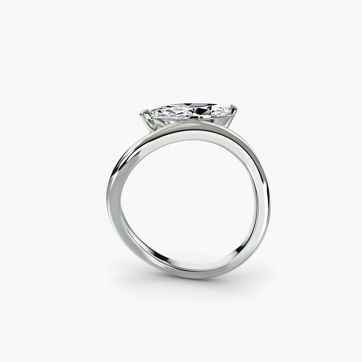 The Wave Ring,i nspired Elegant Organic Flow Design, Customizable Diamond Quality and material - MIMUKA