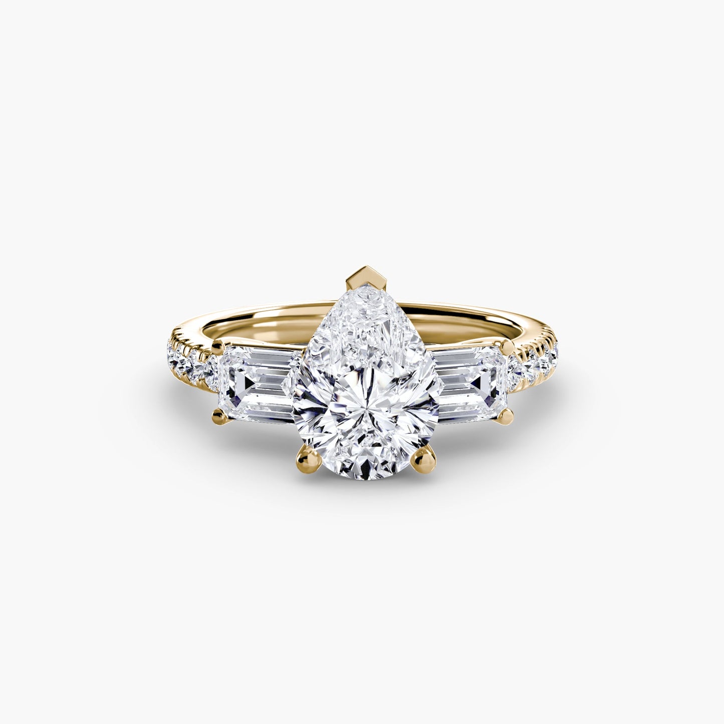 Three - Stone Ring with Pavé Band 4 - MIMUKA