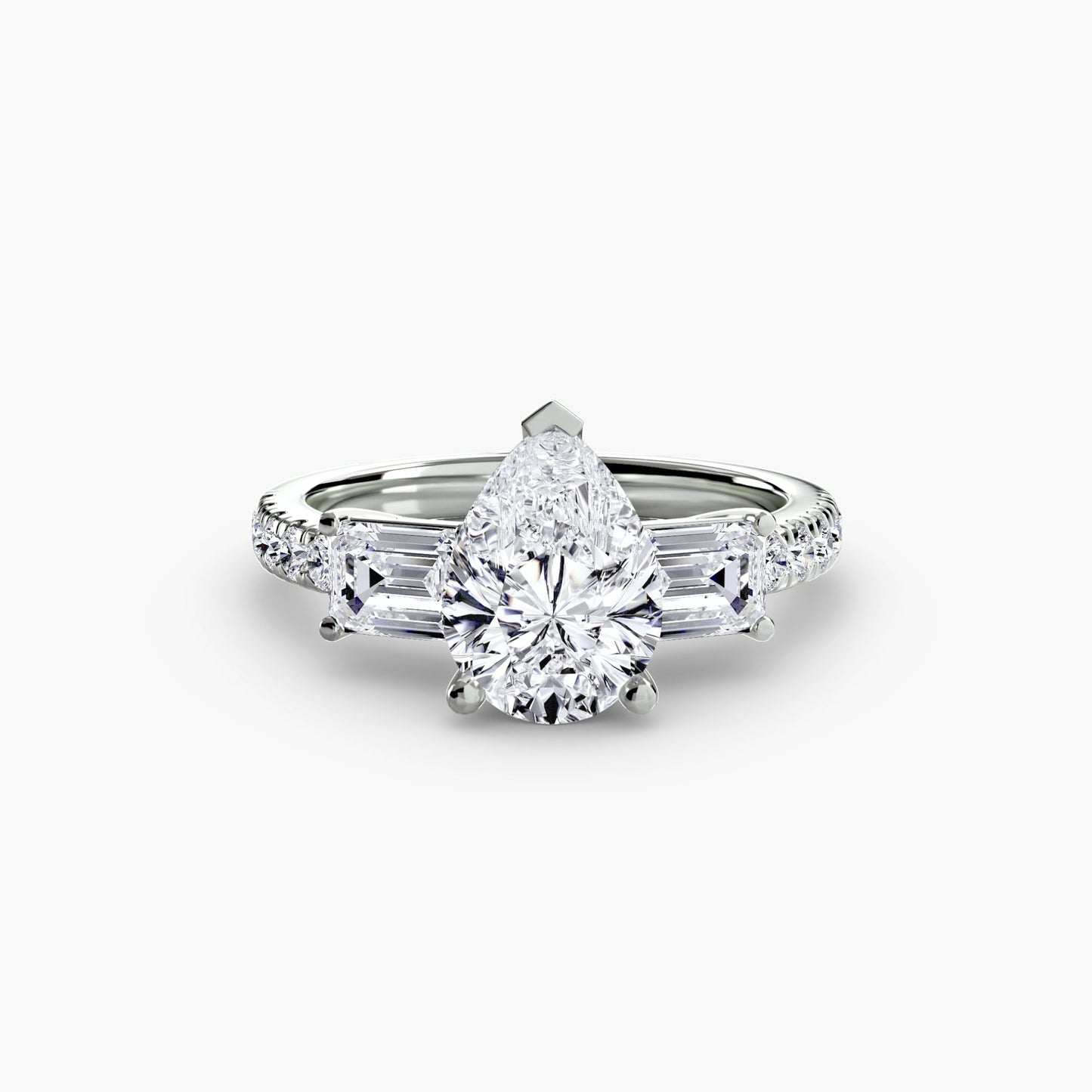 Three - Stone Ring with Pavé Band 4 - MIMUKA
