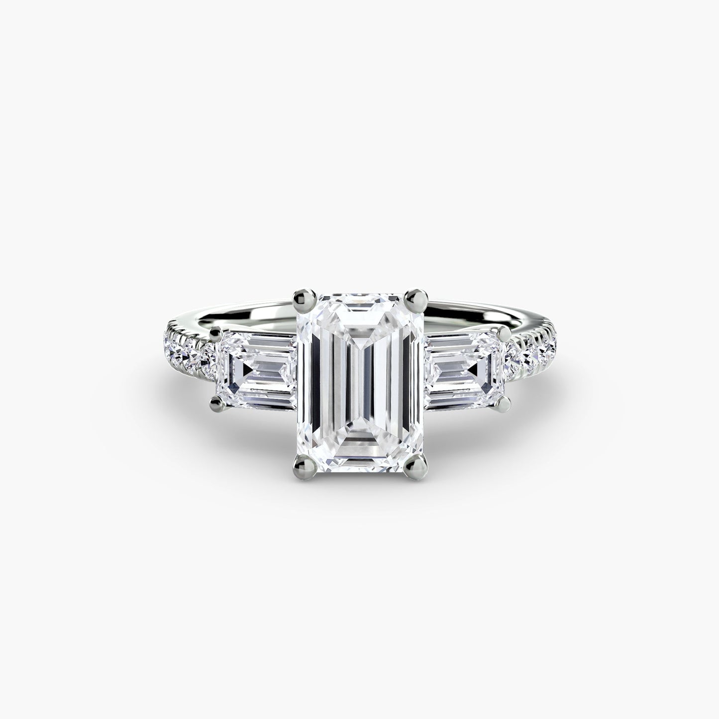 Three - Stone Ring with Pavé Band 4 - MIMUKA