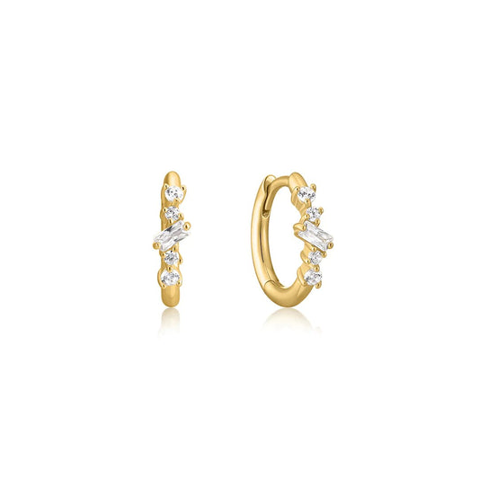 AURORA Errings14K Gold-Plated 925 Sterling Silver , Featuring Sparkling White Zirconia with Exceptional Brilliance - MIMUKA